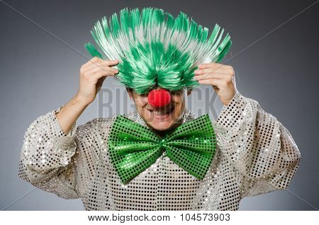 Funny man with mohawk hairstyle