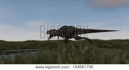 running tarbosaurus