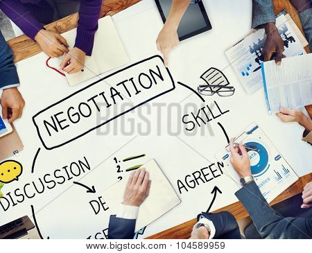 Negotiation Cooperation Discussion Collaboration Contract Concept