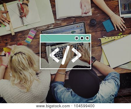 Computer Address Code Communication Connection Concept