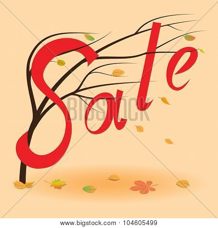 Autumn sale background.  Fall sale event.