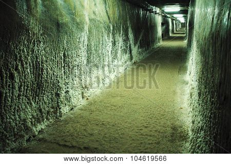 Underground Gallery In A Salt Mine