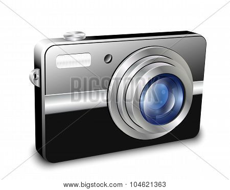 Digital Compact Photo Camera. Vector Illustration