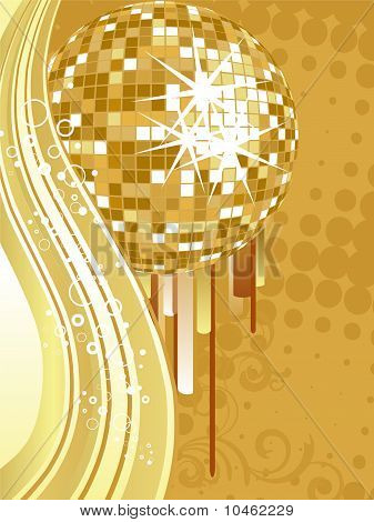 bola de espejo de oro