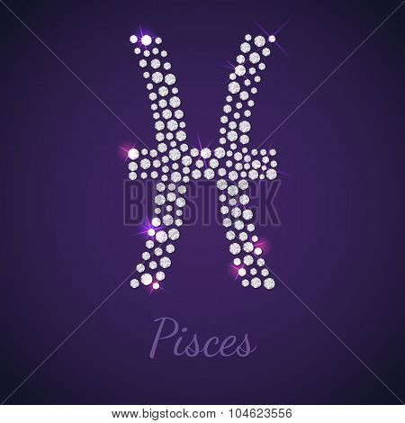 Diamond zodiac Pisces
