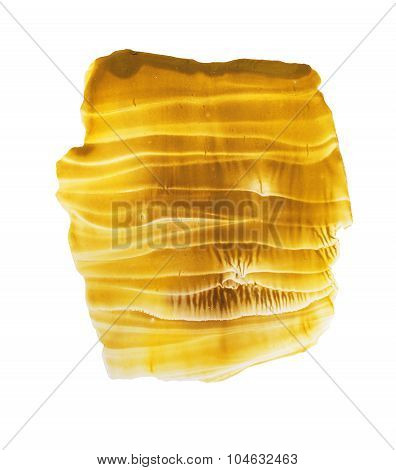 Abstract yellow watercolor background. Monotype effect.