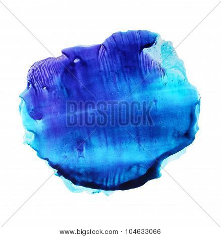 Abstract blue watercolor background for your design.