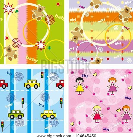 Kids seamless colorful texture