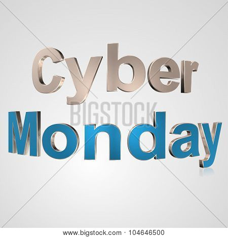 3D Text Cyber Monday