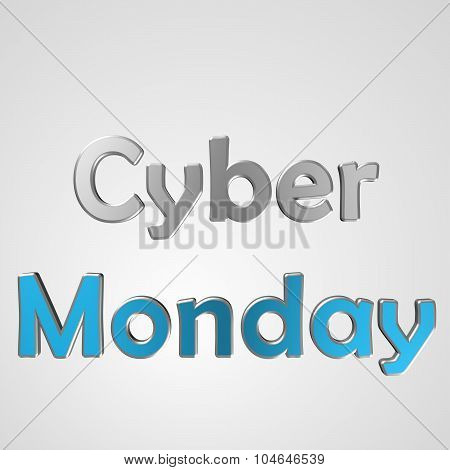 3D Text Cyber Monday