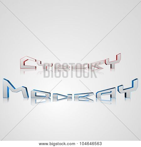 3D Text Cyber Monday