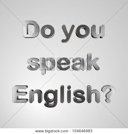 3D Text Do You Speak English