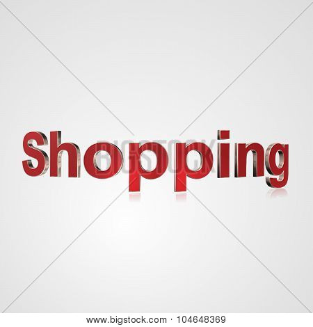 3D Text Shopping