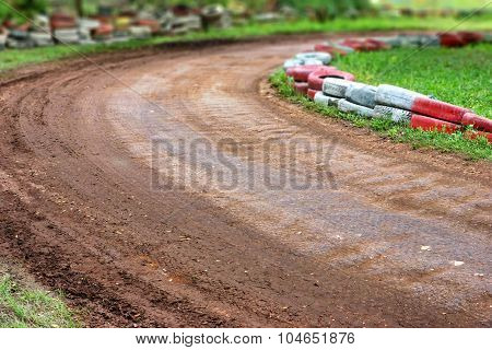Empty Buggy Or Karting Track Fragment