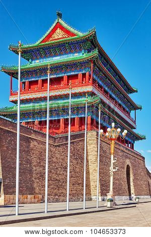 Beautiful Zhengyangmen Gate (qianmen Gate ). This Famous Gate Is Located At The South Of Tiananmen S