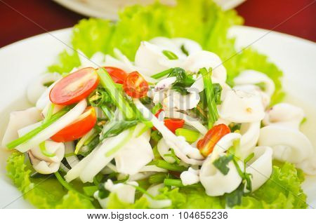 Thai Spicy Squid Salad, Squid Salad ,spicy Salad
