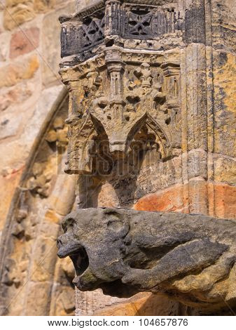 Intricate carvings of Rosslyn chapel, Scotland
