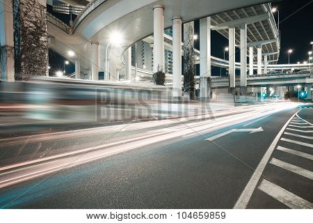 City Road Viaduct Night Of Night Scene
