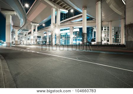 City Road Viaduct Night Of Night Scene