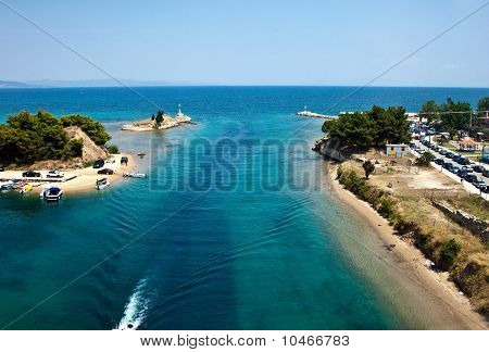ช่องซี Potidea, Chalkidiki กรีซ