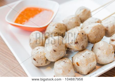 Mushroom ball, vegetarain food