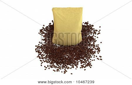 Top View af afskedigelsen Pack på kaffebønner