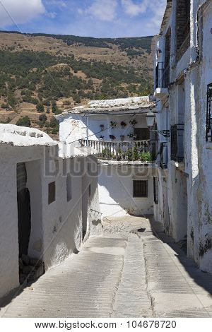 Street Of Capileira, Las Alpujarras, Granada Province, Andalusia, Spain