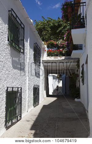 Street Of Capileira, Las Alpujarras, Granada Province, Andalusia, Spain