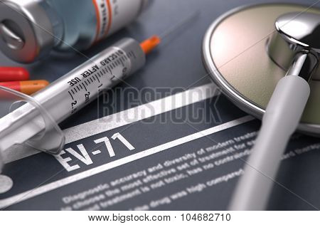 Diagnosis - EV-71. Medical Concept.