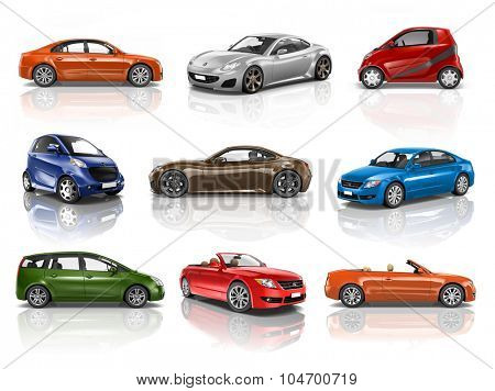 Car Vehicle Transportation 3D Illustration Concept