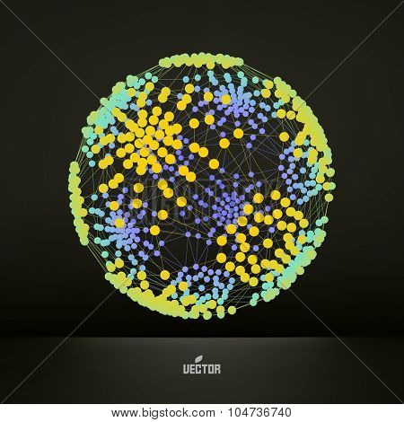3d sphere. Technology concept. Vector illustration. 
