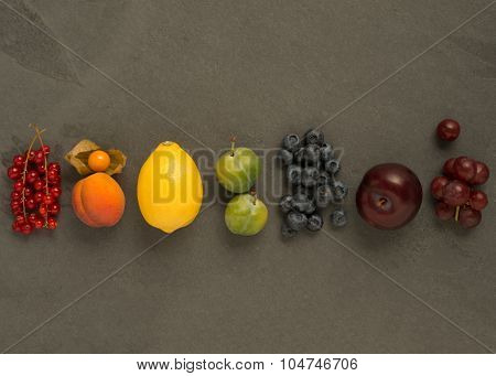 Fruit Arrangement On Slate