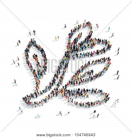 people  leaves cartoon