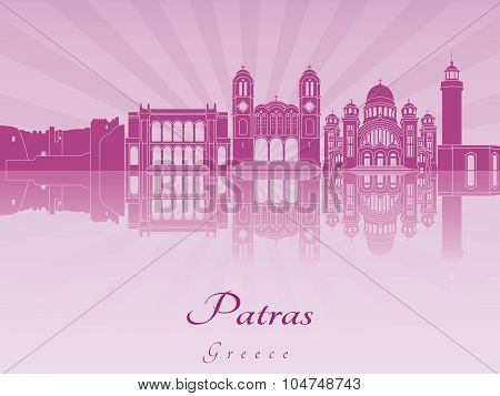 Patras Skyline In Purple Radiant Orchid