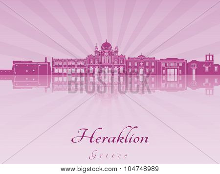Heraklion Skyline In Purple Radiant Orchid