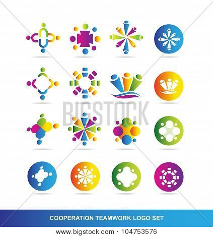 Cooperation Teamwork Logo