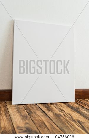 White canvas on walll