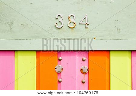 Coloured Wood, With Keyhole