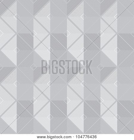 Vector retro geometric gray seamless pattern