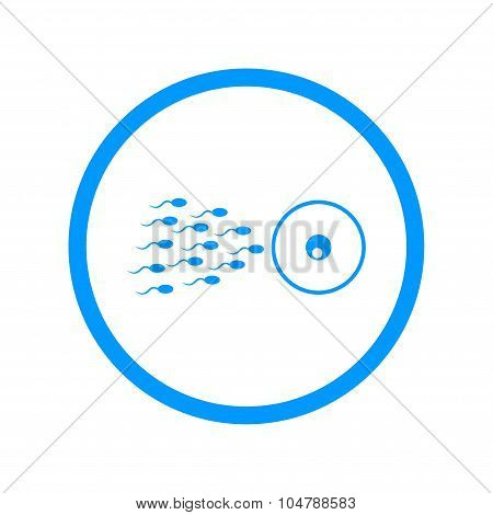 Sperm And Egg Cells Thin Line Icon
