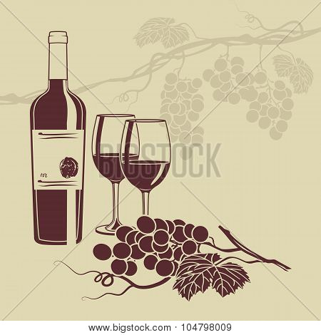 Background Template For The Wine Menu