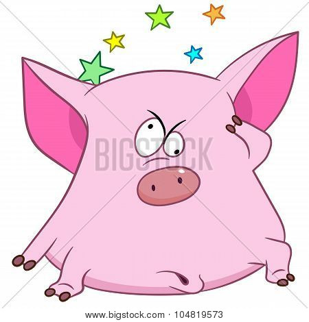 Cute Pig With Stars