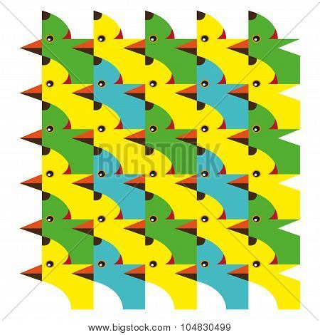 Dog With Bird Pattern