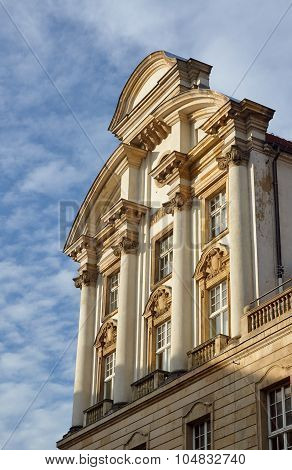 The facade of the neo-Baroque  building