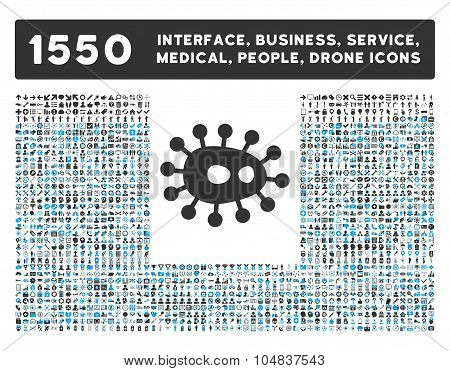 Bacilla Icon and More Interface, Business, Medical, People, Awards Vector Symbols