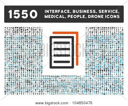 Copy Document Icon and More Interface, Business, Medical, People, Awards Vector Symbols