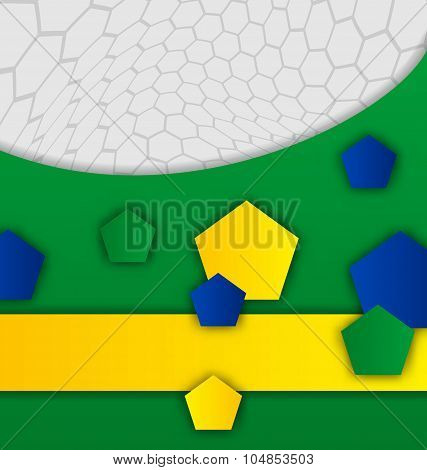 Abstract brazilian background with geometric figures