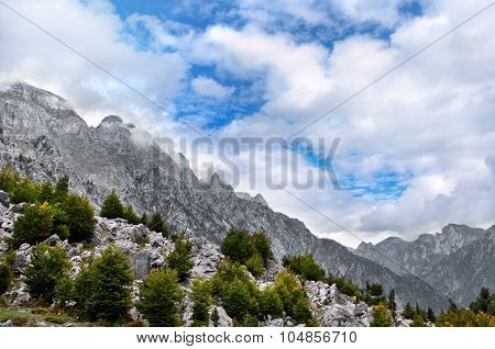 Albanian high mountain range North alps Tropoja Valbona valley