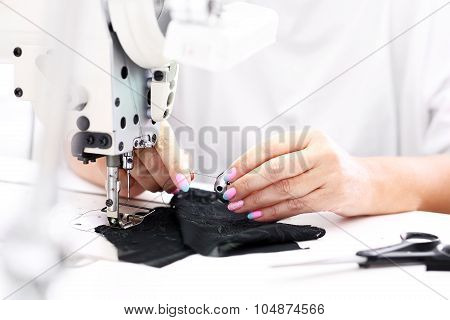 Factory, sewing room.