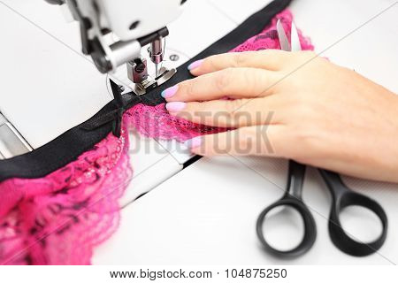 Factory, sewing room.